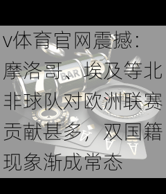 v体育官网震撼：摩洛哥、埃及等北非球队对欧洲联赛贡献甚多，双国籍现象渐成常态